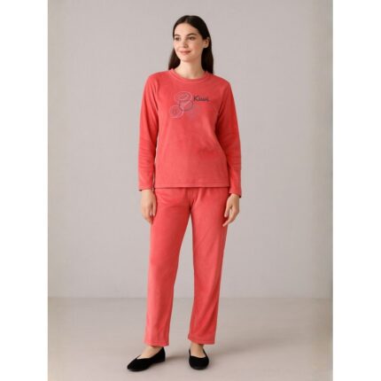 بيجامه ستاتي شتوي لون فوشي