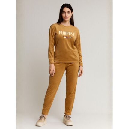 بيجامه ستاتي شتوي لون بني