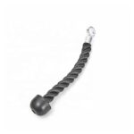 حبل تمرين قصير لأجهزة الكابل (Single Tricep Rope Attachment) يستخدم لتمارين الترايسبس، البايسبس، والكتف بيد واحدة