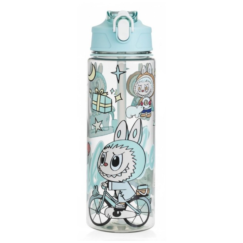 ⁦قارورة مطرة مياه رياضية لابوبو سعة 600 مل لون أخضر⁩ - الصورة ⁦1⁩