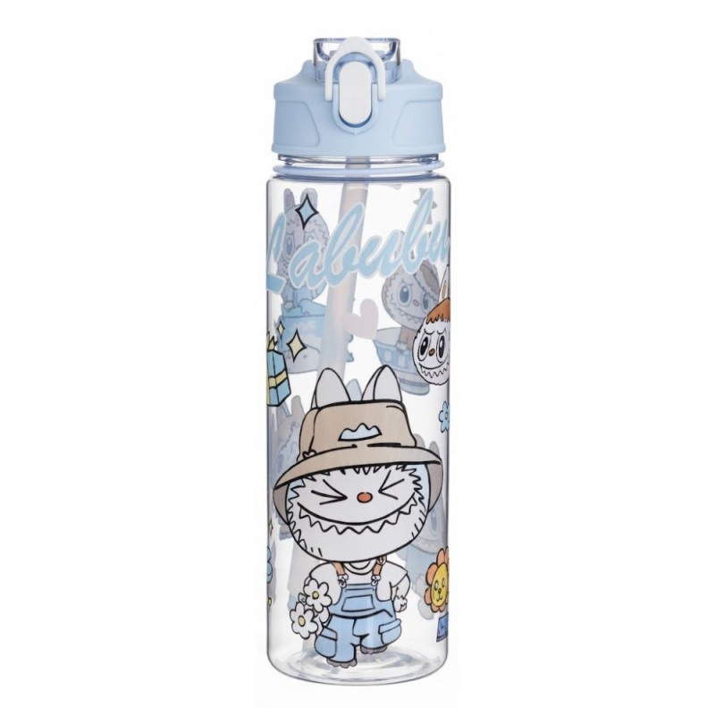 ⁦قارورة مطرة مياه رياضية لابوبو سعة 600 مل لون أزرق⁩ - الصورة ⁦1⁩