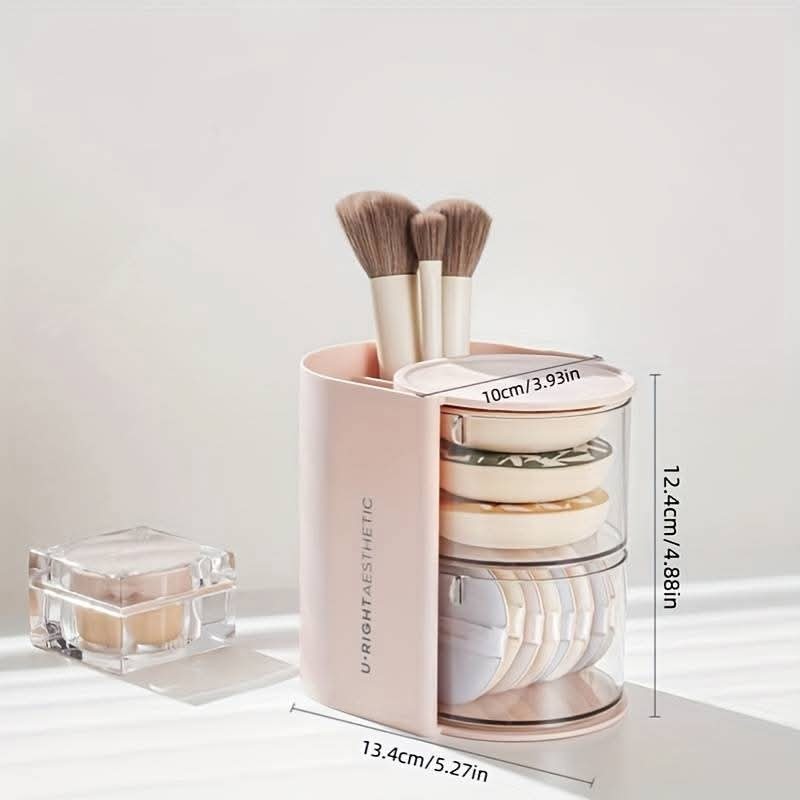 103394019_6970e3cac2d09 منظم مكياج دوار لون زهري طبقتين - الصورة 1