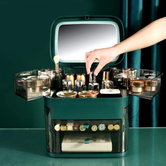 ⁦منظم مرآة وجوانب لون أخضر⁩ - الصورة ⁦3⁩