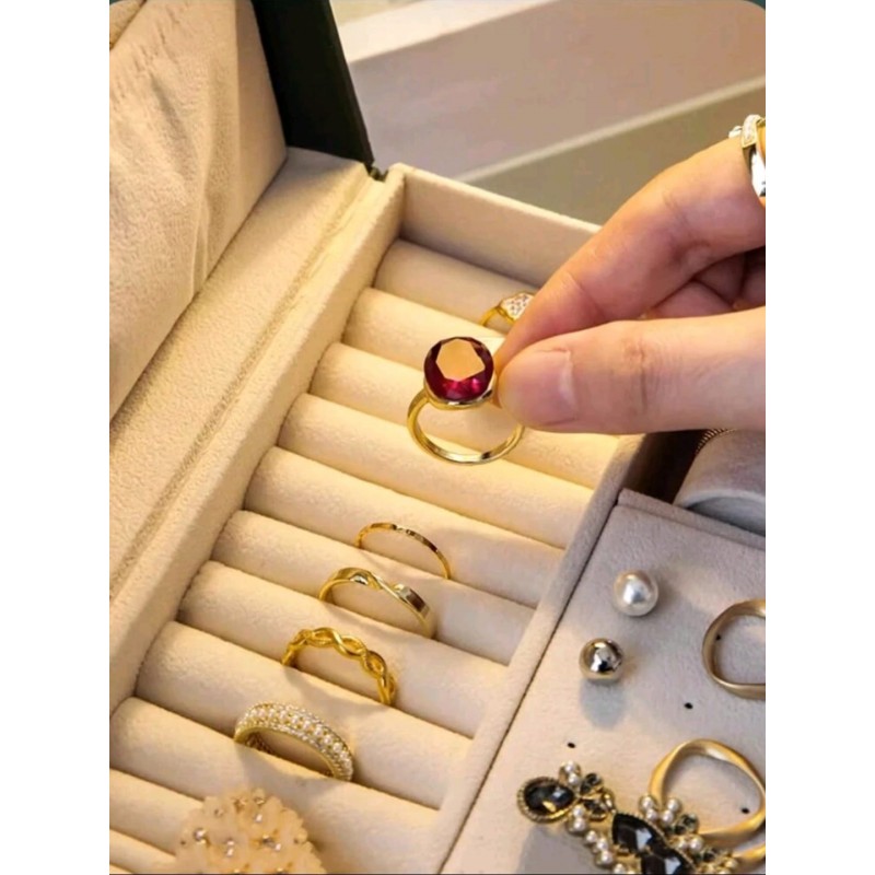 103394041_6970e3da8a2e4 منظم اكسسوارات جلد صغير لون أخضر - الصورة 1