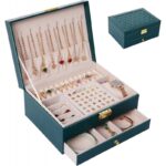 ⁦منظم اكسسوارات جلد صغير لون أخضر⁩ - الصورة ⁦3⁩