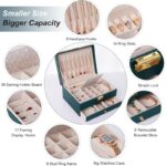 ⁦منظم اكسسوارات جلد صغير لون أخضر⁩ - الصورة ⁦4⁩