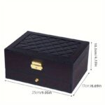 ⁦منظم اكسسوارات جلد صغير لون اسود⁩ - الصورة ⁦2⁩