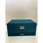 ⁦منظم اكسسوارات مصنوع من الخشب الطبيعي ومغلف بقماش مخمل⁩ - الصورة ⁦2⁩