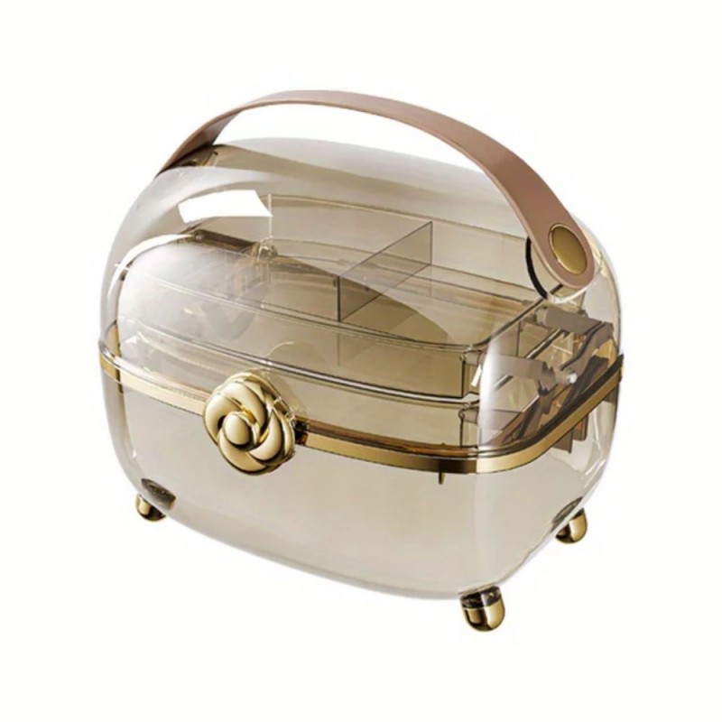 ⁦منظم مكياج وردة 180 درجة لون بني⁩ - الصورة ⁦1⁩