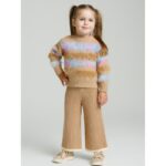 طقم صوف للأطفال لون بني