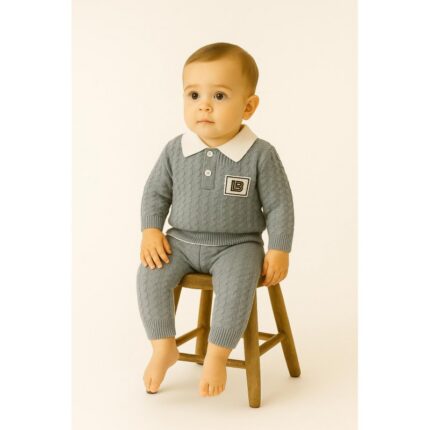 طقم صوف ولادي لون سكني