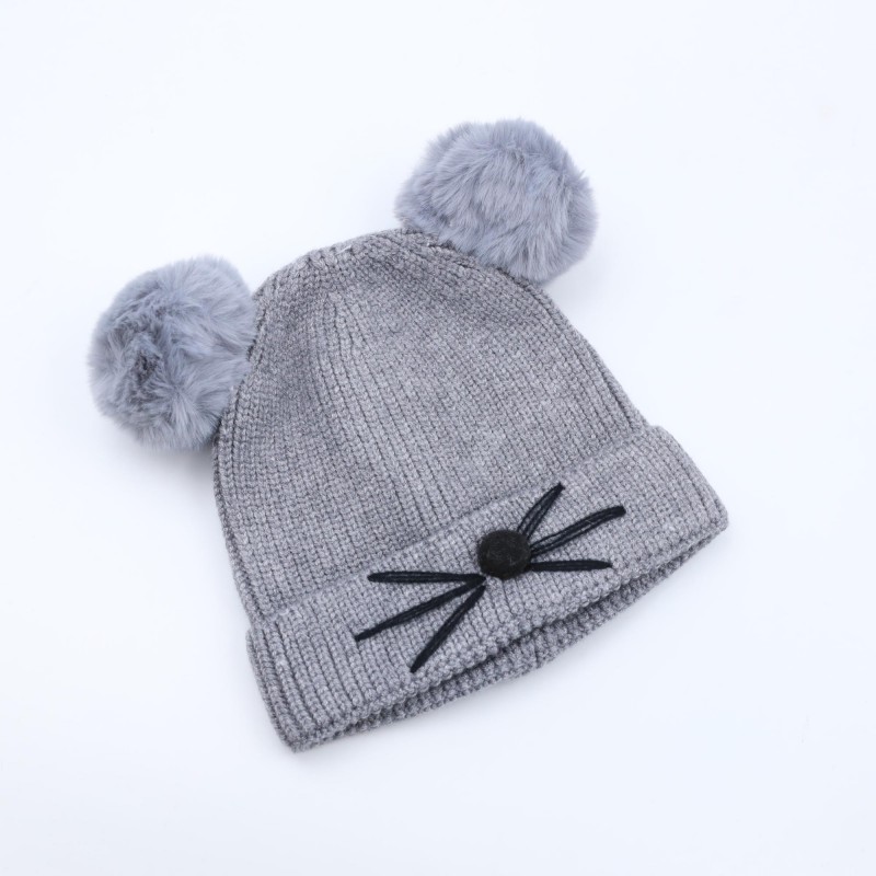 ⁦طاقية للأطفال لون سكني غامق⁩ - الصورة ⁦1⁩