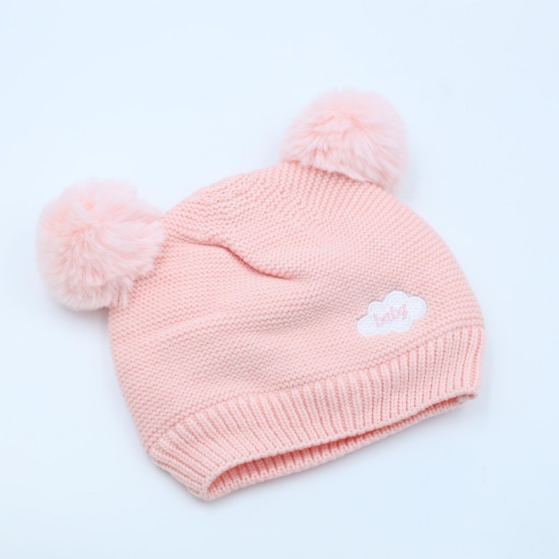 103394140_6970e4298d6b1 طاقية للبيبي لون زهري - الصورة 1