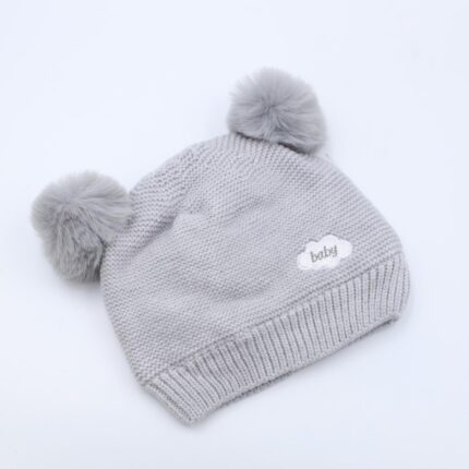 طاقية للبيبي لون سكني