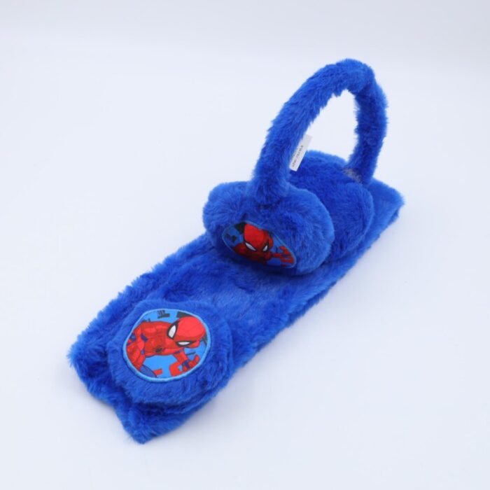 ⁦طوق للأذن مع لفحة للأطفال لون أزرق غامق⁩ - الصورة ⁦2⁩