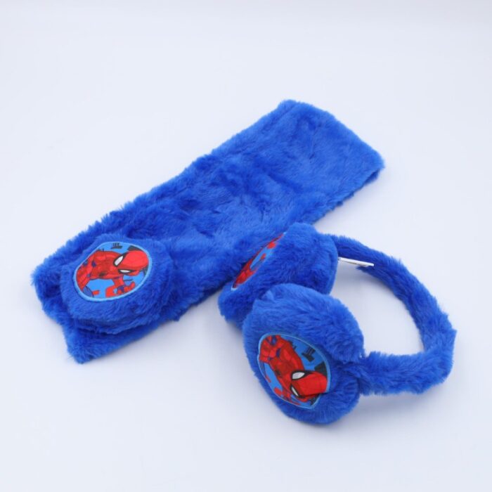 ⁦طوق للأذن مع لفحة للأطفال لون أزرق غامق⁩ - الصورة ⁦4⁩