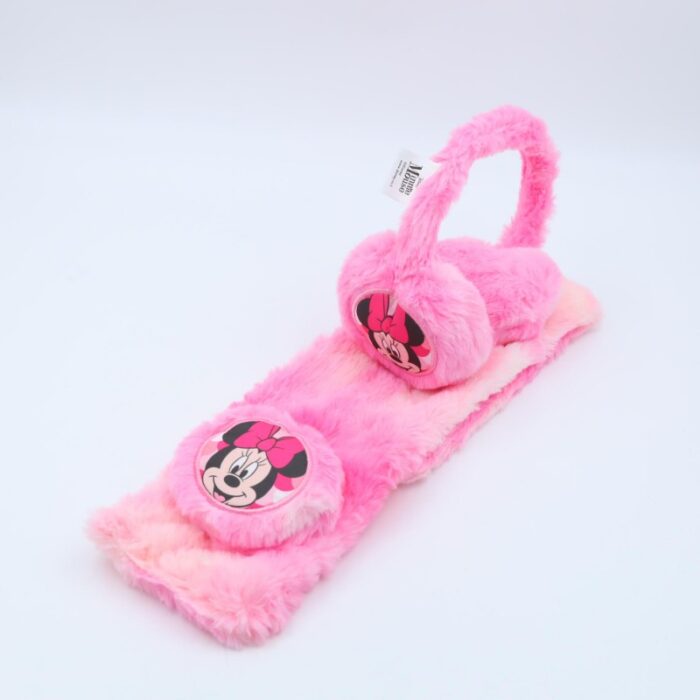 ⁦طوق للأذن مع لفحة لون زهري⁩ - الصورة ⁦3⁩