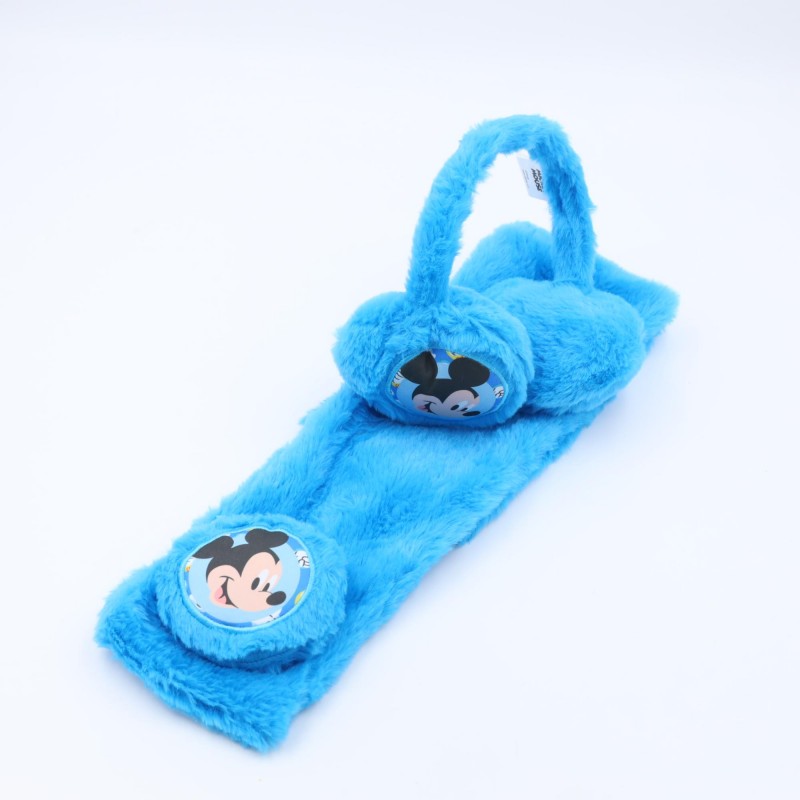 ⁦طوق للأذن مع لفحة لون أزرق غامق⁩ - الصورة ⁦1⁩