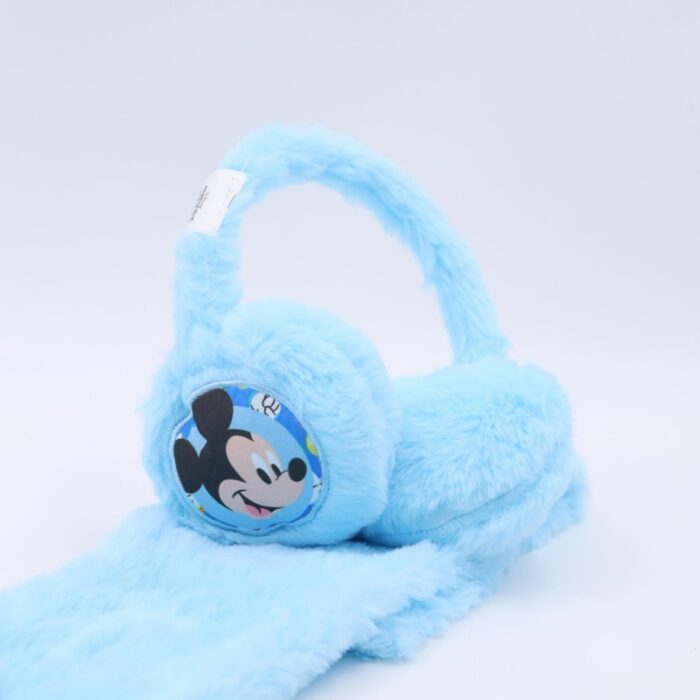 ⁦طوق للأذن مع لفحة لون أزرق فاتح⁩ - الصورة ⁦3⁩