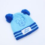 ⁦طاقية للأطفال مع كفوف لون أزرق⁩ - الصورة ⁦2⁩