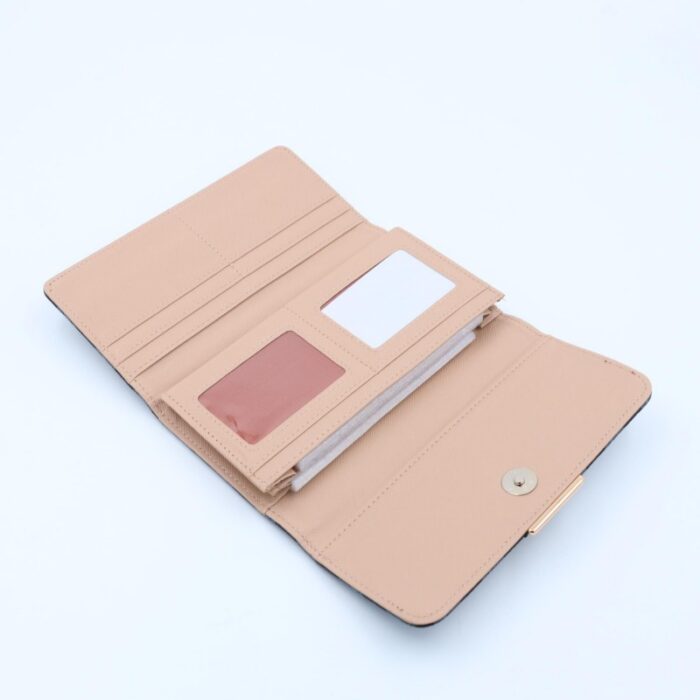 ⁦جزدان نقشة مربعات لون أسود⁩ - الصورة ⁦3⁩