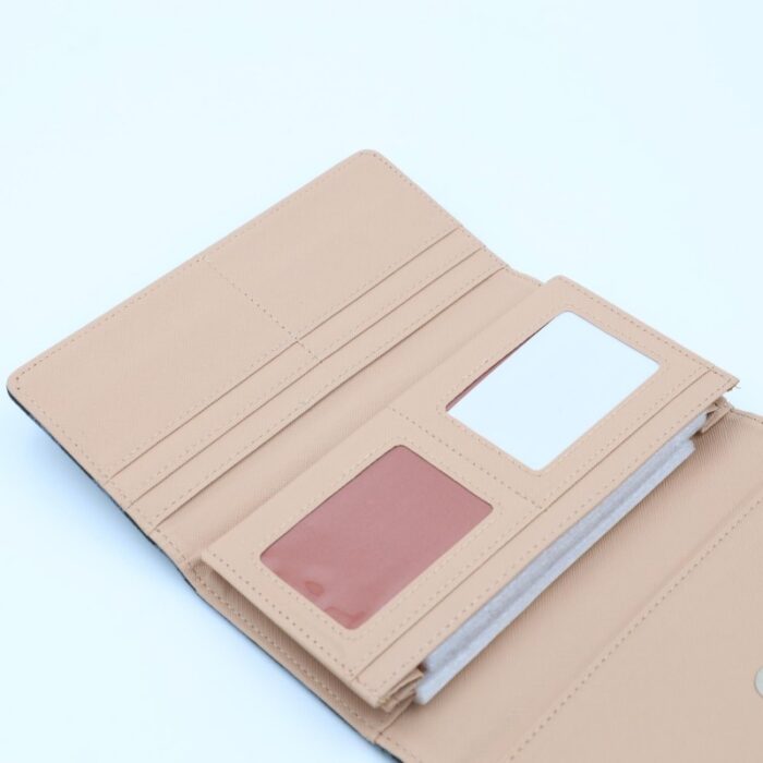 ⁦جزدان نقشة مربعات لون أسود⁩ - الصورة ⁦4⁩