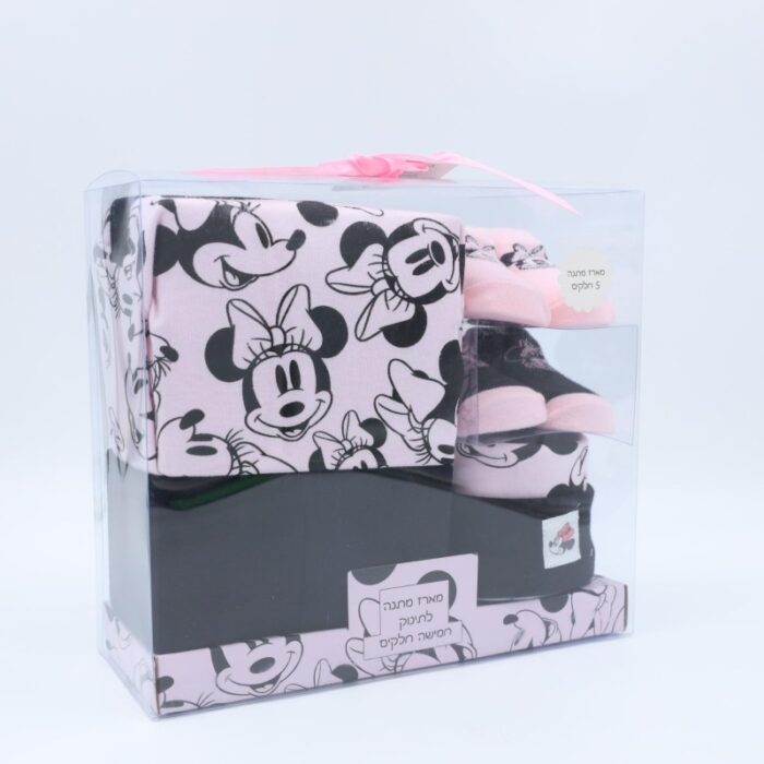 ⁦طقم بيبي حديت الولادة MINNIE MOUSE بناتي 5 قطع⁩ - الصورة ⁦2⁩