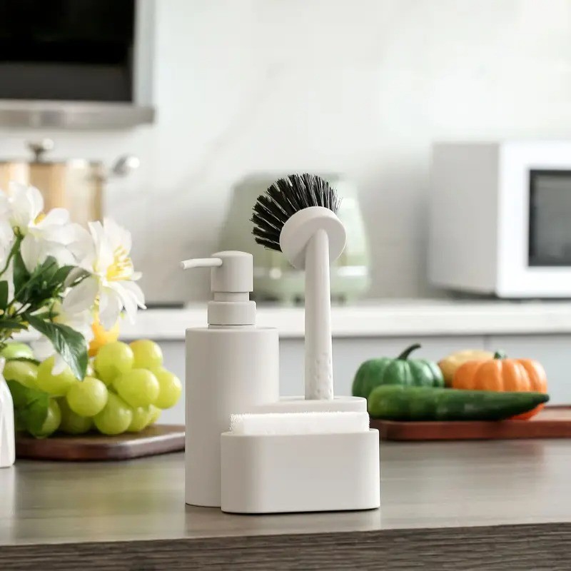 ⁦[19881001] طقم اكسسوار مجلى مطبخ 3 قطع ZEN WHITE⁩ - الصورة ⁦1⁩