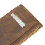 ⁦محفظة شبابية أنيقة من الجلد الطبيعي البقري لون بني⁩ - الصورة ⁦3⁩