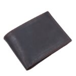 محفظة شبابية أنيقة من الجلد الطبيعي البقري لون بني