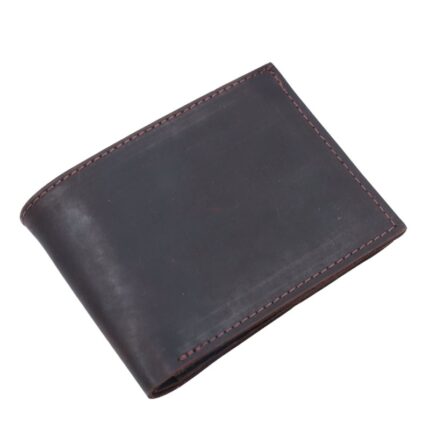 محفظة شبابية أنيقة من الجلد الطبيعي البقري لون بني