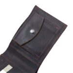 ⁦محفظة شبابية أنيقة من الجلد الطبيعي البقري لون بني⁩ - الصورة ⁦2⁩