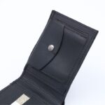 ⁦محفظة شبابية أنيقة من الجلد الطبيعي البقري لون أسود⁩ - الصورة ⁦3⁩