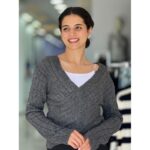 ⁦بلوزة ستاتي شتوي لون سكني Happiness İstanbul⁩ - الصورة ⁦2⁩