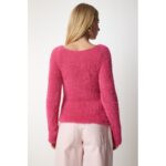 بلوزة ستاتي شتوي لون فوشي Happiness Istanbul