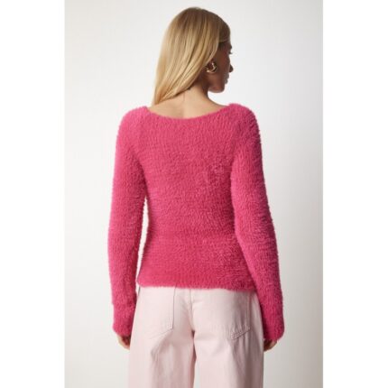 بلوزة ستاتي شتوي لون فوشي Happiness Istanbul