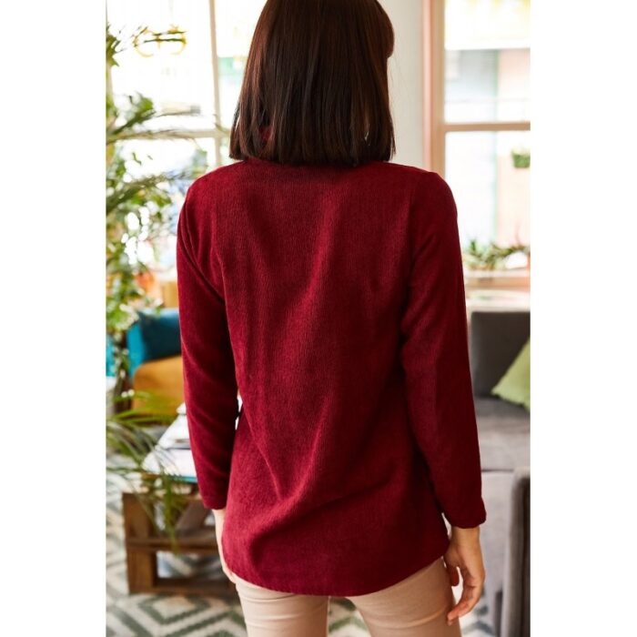 ⁦قميص ستاتي كوردروي لون زهري غامق Olalook⁩ - الصورة ⁦2⁩