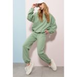 ⁦ترينج ستاتي خريفي لون أخضر فستقي Trend Alaçatı Stili⁩ - الصورة ⁦2⁩