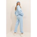 ⁦ترينج ستاتي خريفي لون أزرق فاتح Trend Alaçatı Stili⁩ - الصورة ⁦4⁩