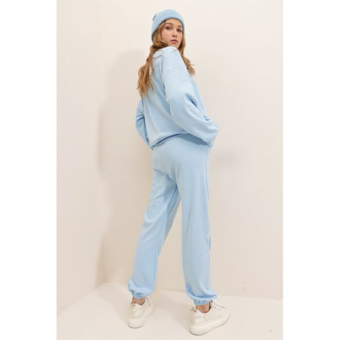 ⁦ترينج ستاتي خريفي لون أزرق فاتح Trend Alaçatı Stili⁩ - الصورة ⁦4⁩