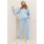 ⁦ترينج ستاتي خريفي لون أزرق فاتح Trend Alaçatı Stili⁩ - الصورة ⁦5⁩