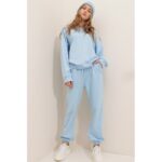 ⁦ترينج ستاتي خريفي لون أزرق فاتح Trend Alaçatı Stili⁩ - الصورة ⁦6⁩