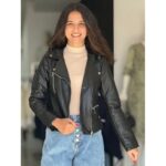 ⁦جاكيت جلد ستاتي لون أسود⁩ - الصورة ⁦2⁩