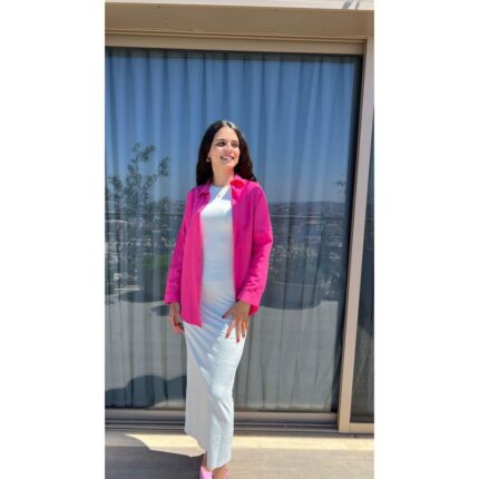 قميص ستاتي لون فوشي