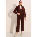 ⁦جاكيت ستاتي شتوي بسحاب لون بني Bigdart⁩ - الصورة ⁦3⁩