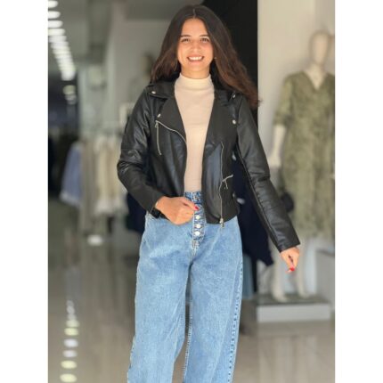 جاكيت ستاتي شتوي لون أسود