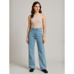 بنطلون جينز ستاتي أزرق فاتح