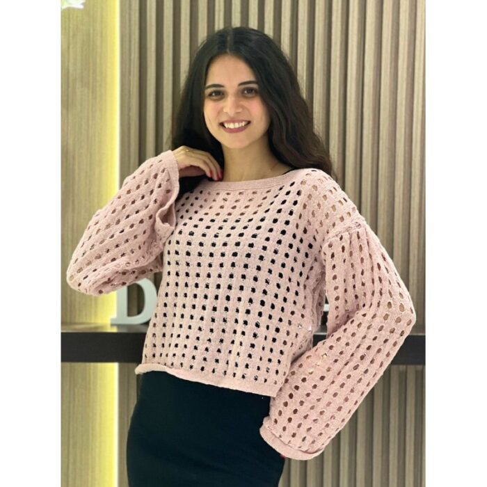 ⁦بلوزة ستاتي لون زهري⁩ - الصورة ⁦2⁩