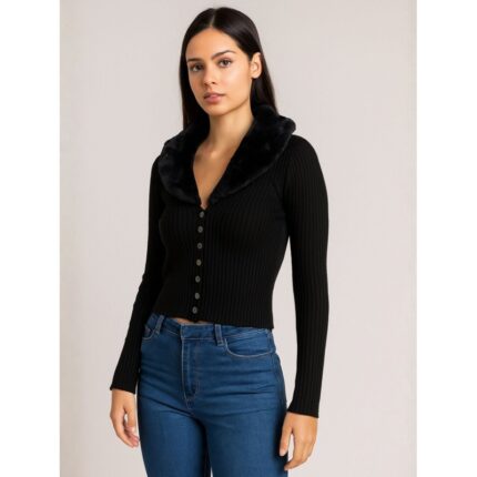 جرزة ستاتي شتوي لون بني نقشة أسود وبيج