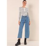 ⁦بلوزة ستاتي شتوي لون أبيض مخطط شتوي Bigdart⁩ - الصورة ⁦4⁩